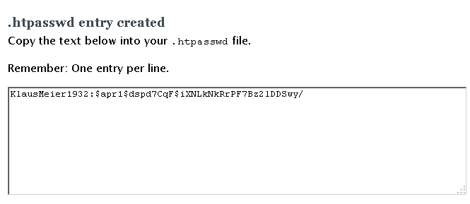.htpasswd online generieren